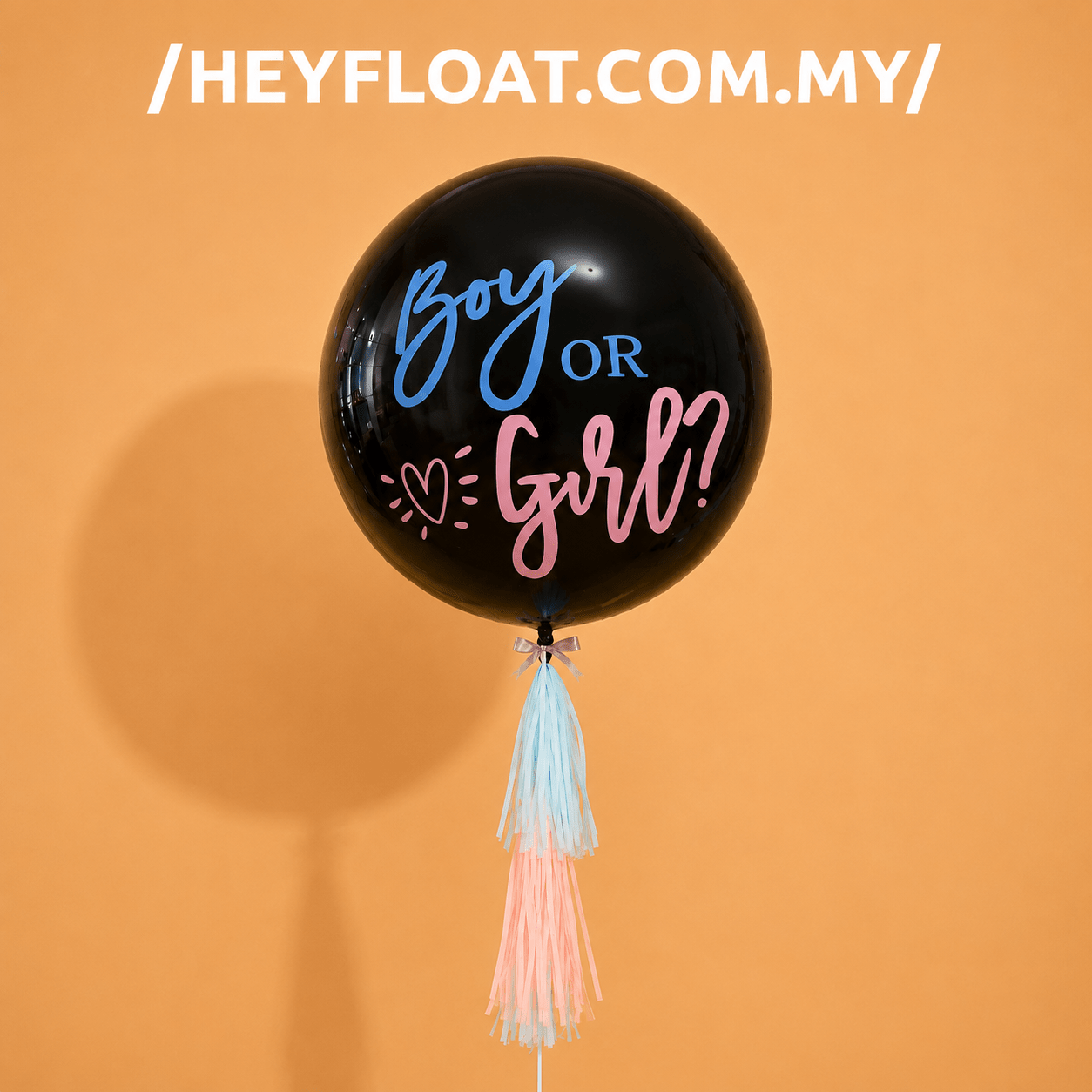 36 Inch Jumbo Gender Reveal Balloon with Pink or Blue Confetti for Baby Shower Decoration Malaysia