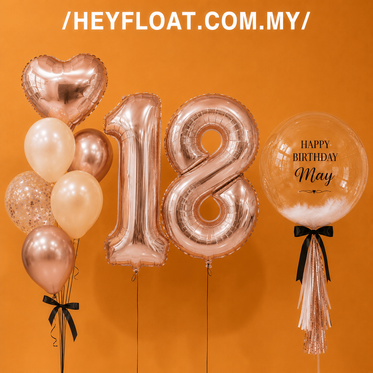 40" Number Foil Balloon Bunch for Birthday, Anniversary , Free Same-day Delivery in Penang | Heyfloat