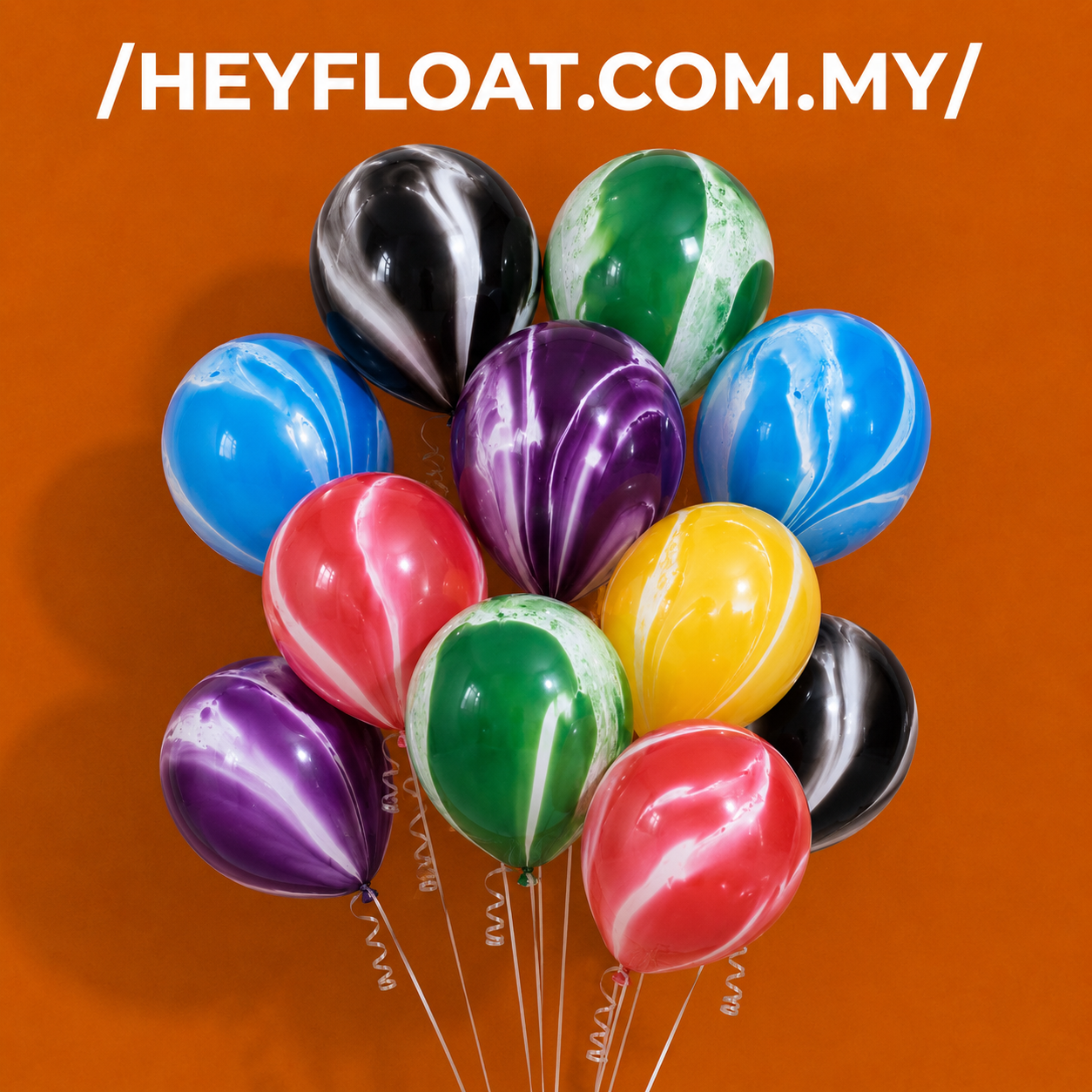 12 Inch Marble Latex Balloon with Helium for Birthday Baby Shower Wedding Decoration Malaysia