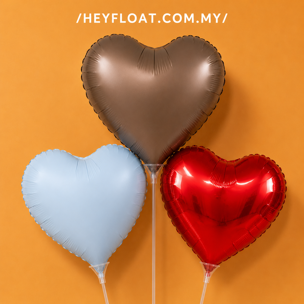18 Inch Heart Shape Foil Balloon Air Filled for Anniversary Proposal Wedding Decoration Malaysia Image 3