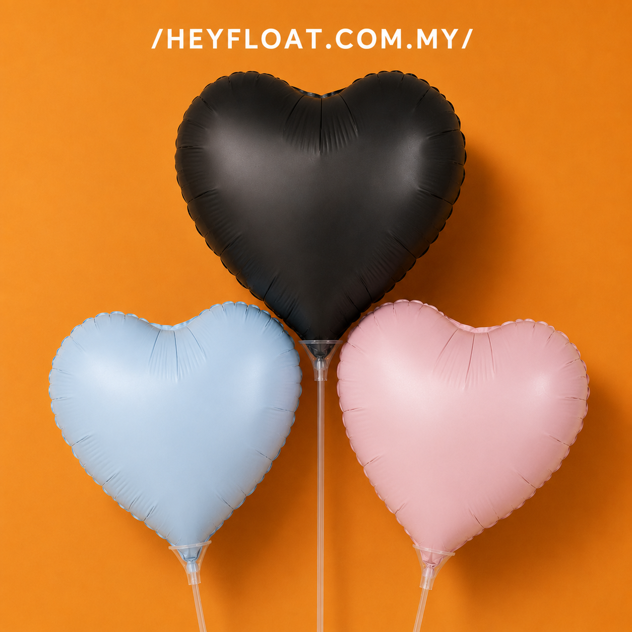 18 Inch Heart Shape Foil Balloon Air Filled for Anniversary Proposal Wedding Decoration Malaysia Image 1