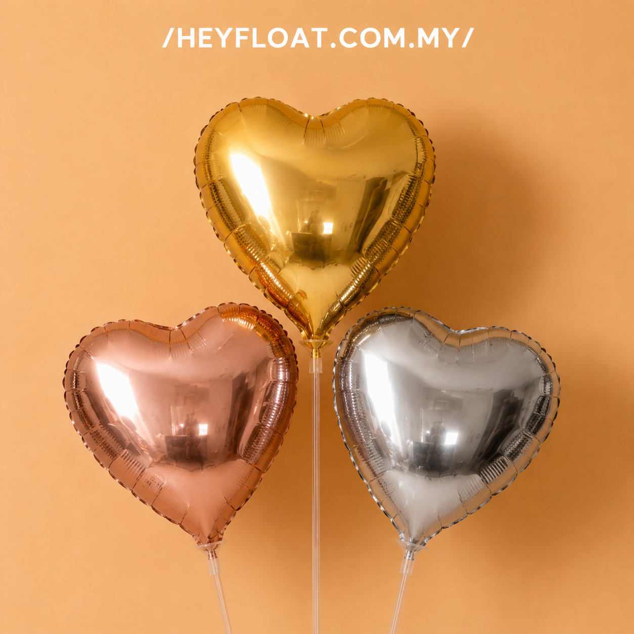 18 Inch Heart Shape Foil Balloon Air Filled for Anniversary Proposal Wedding Decoration Malaysia Image 2