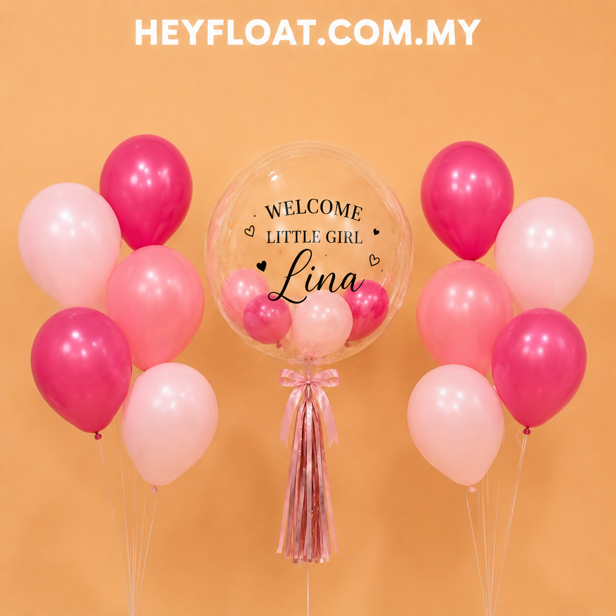 24 Juliette Bubble Balloon Bunch (Helium Air).