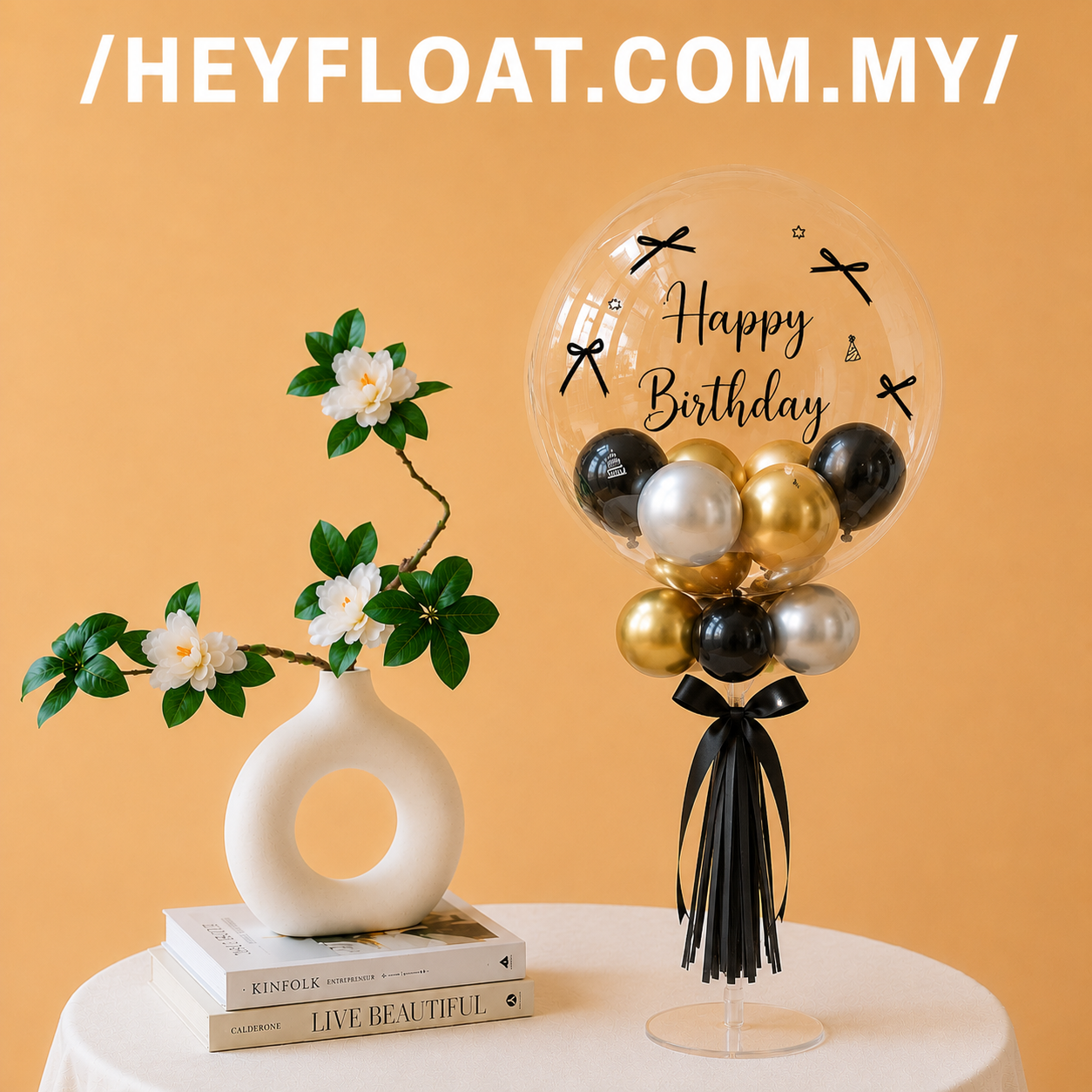 24 Inch Louise Bubble Balloon Table Stand Air Filled for Birthday Party Decoration Malaysia
