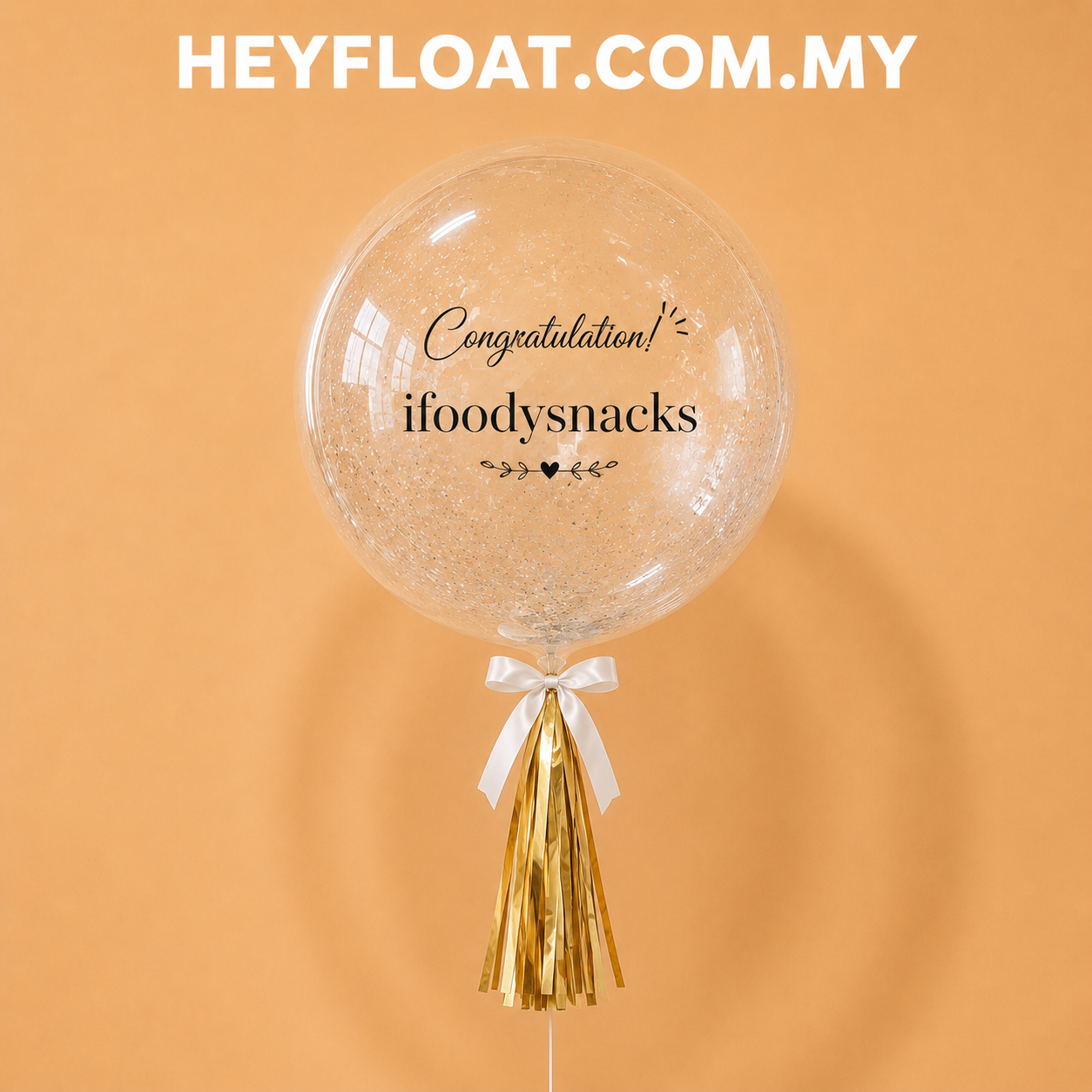 24" Personalised Shimmer Glitter Bubble Balloon for Congratulations Malaysia
