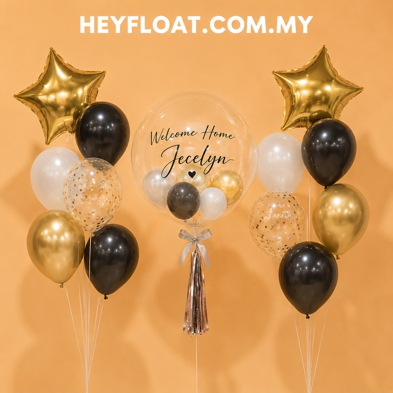 24" Windsor Bubble Balloon Bunch (Helium Air).