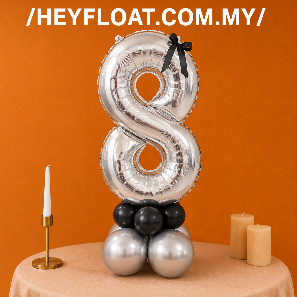 40" Number Foil Balloon Column (Air-Filled).