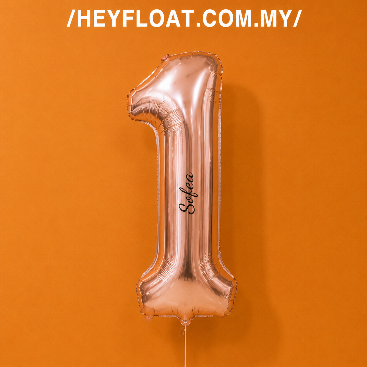 40" rose gold number foil balloon for birthday celebration In Penang, Malaysia