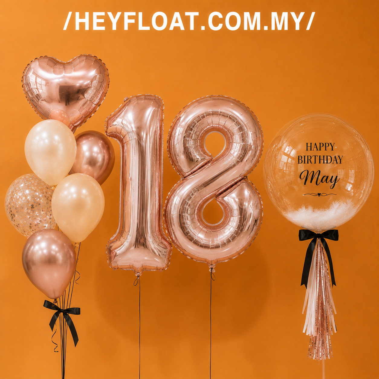 Charlotte Number Foil Balloon Bunch (Helium Air).