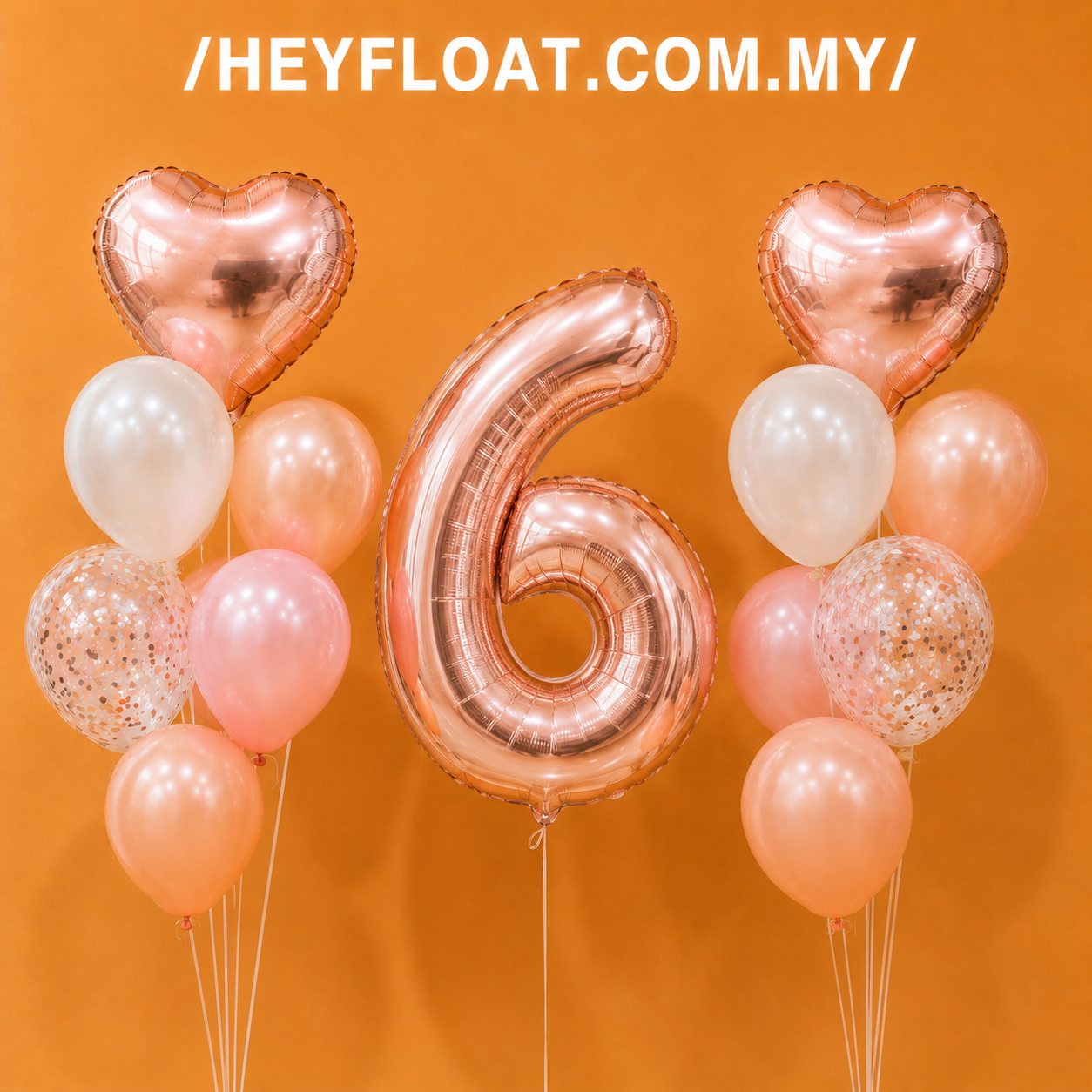 Emma number foil balloon bunch with personalised bubble balloon In Penang, Malaysia